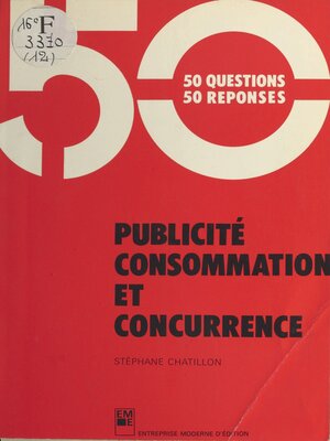cover image of Publicité, consommation et concurrence